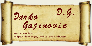 Darko Gajinović vizit kartica
